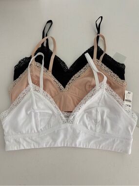 Bundle of 3 Jenni Wide Lace Bralettes NWT